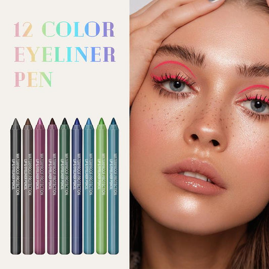 Lápiz delineador de ojos de 12 colores