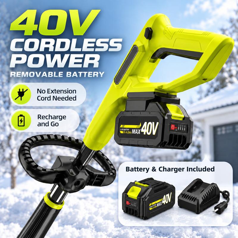 Cordless Snow Shovel with Charger