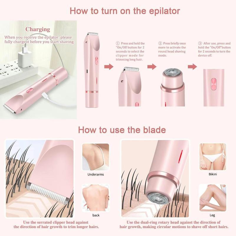 2 in 1 Women Electric Shaver