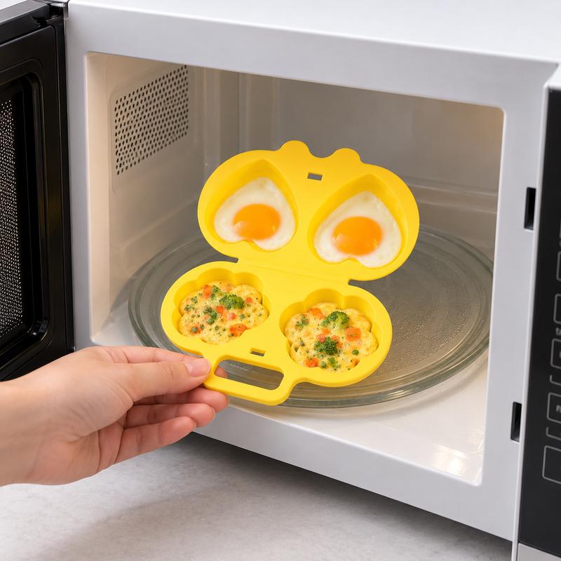 Grey Double Cavity Nonstick Egg Poacher