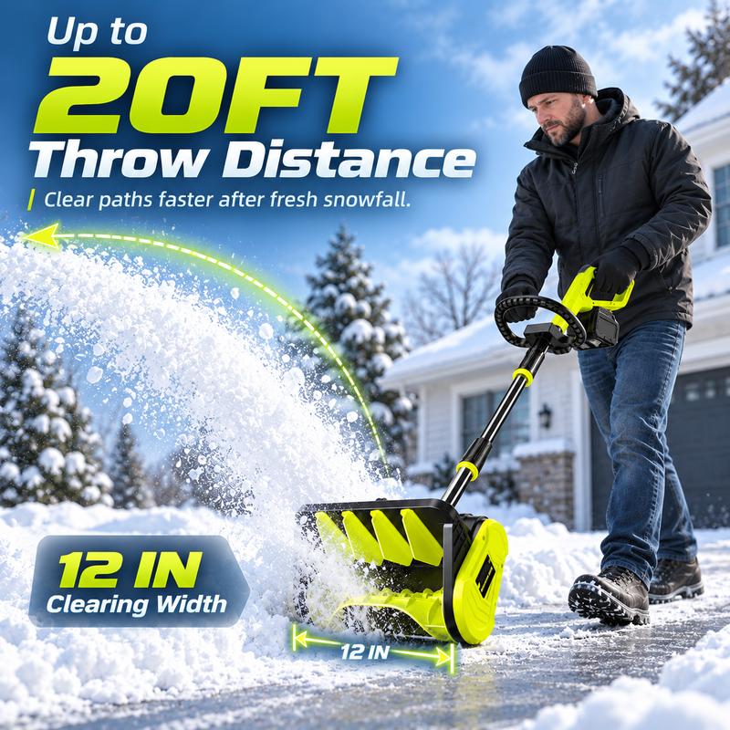 Cordless Snow Shovel with Charger