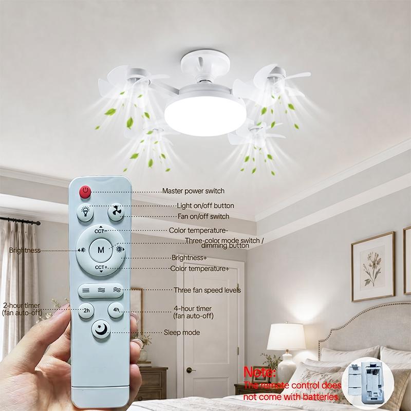 Foldable LED Ceiling Fan Light with Remote Control