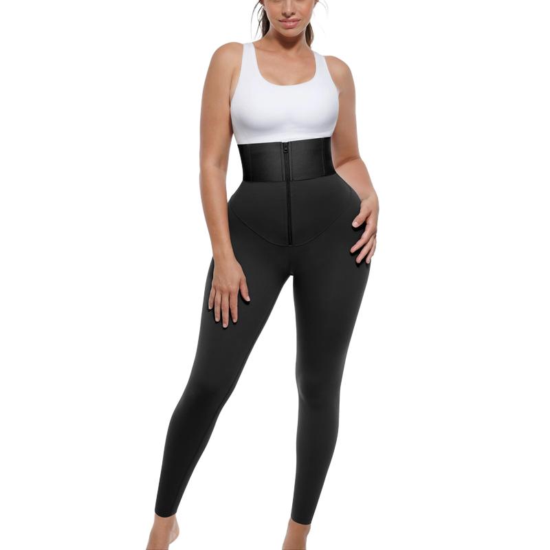 Leggings moldeadores de tiro alto con cremallera y efecto levantacola