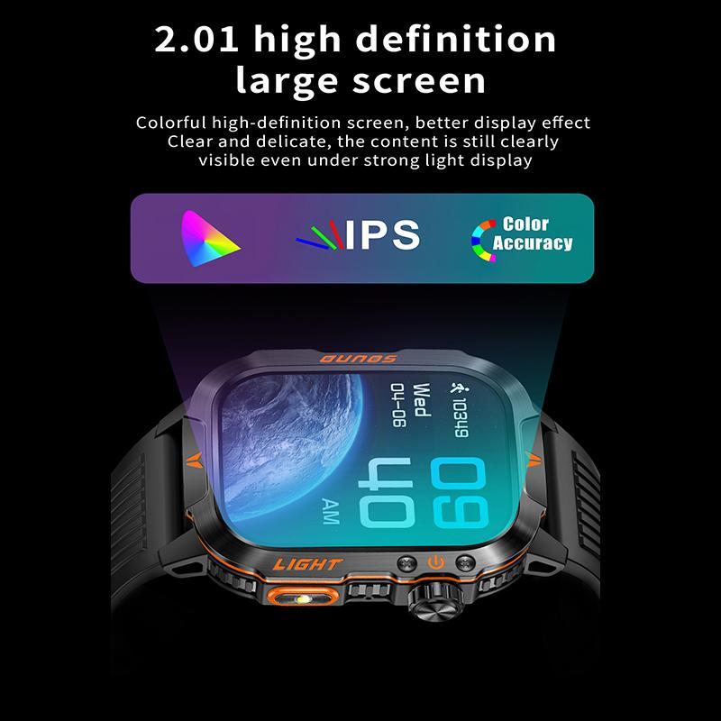 Reloj inteligente inalámbrico multifuncional de 2,01 pulgadas