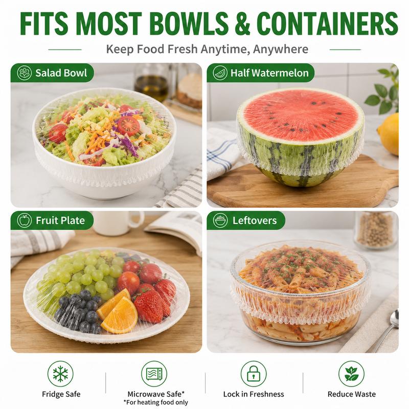 Cubiertas elásticas desechables para alimentos