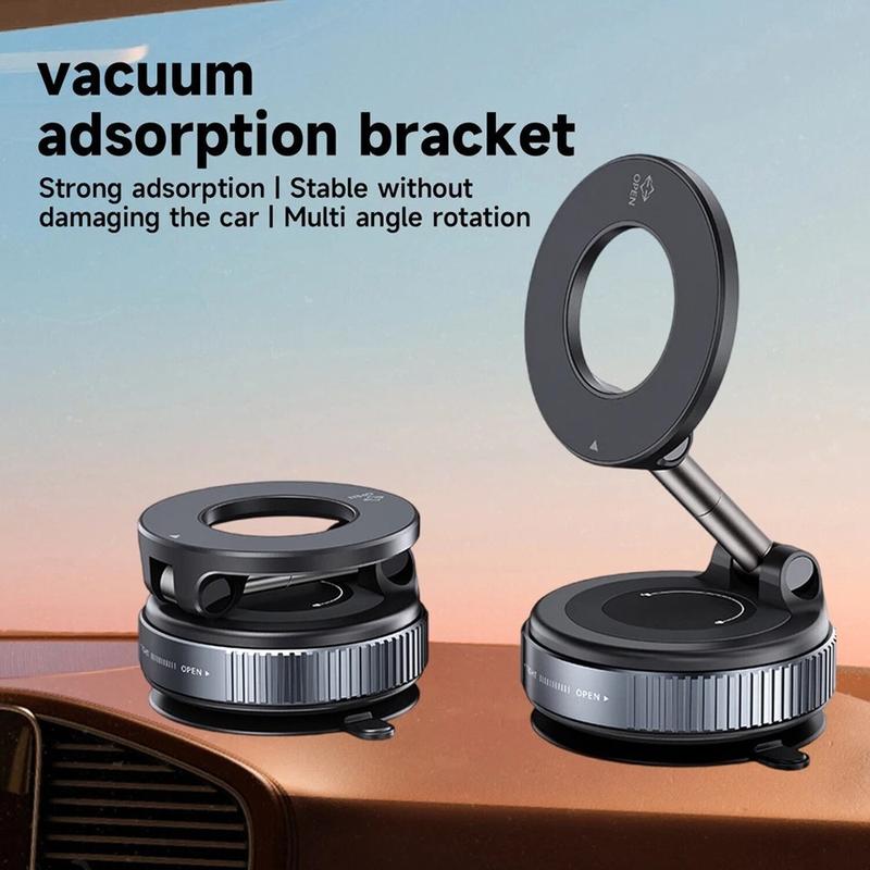 Soporte magnético para teléfono de coche con ventosa de vacío y ajuste de 360°