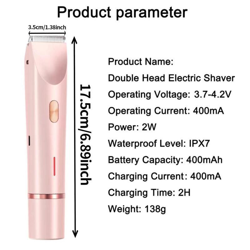 Afeitadora eléctrica inalámbrica 2 en 1 para mujer