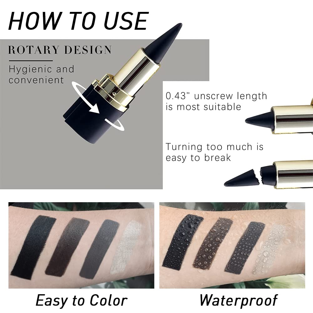 2Pcs Black Gel Eyeliner Pencil
