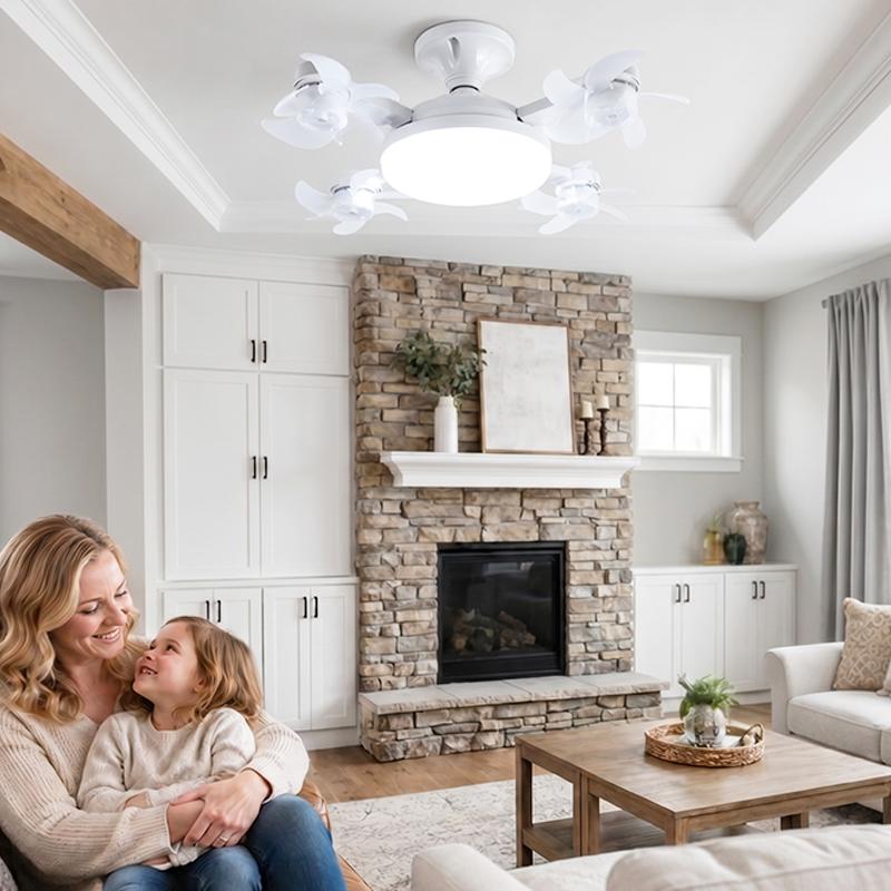 Foldable LED Ceiling Fan Light with Remote Control