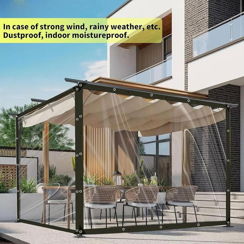 8*10FT PE Heavy-Duty Waterproof Clear Tarps