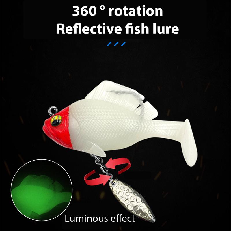 6Pcs Multiple Pre-Rigged Jig Head Soft FishingLures