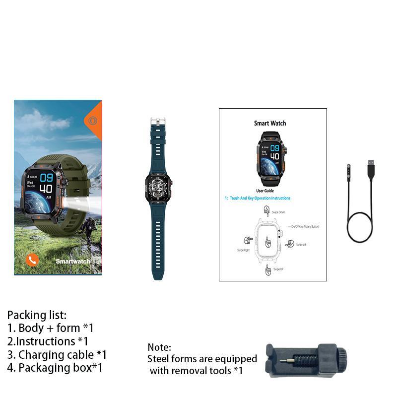 Reloj inteligente inalámbrico multifuncional de 2,01 pulgadas