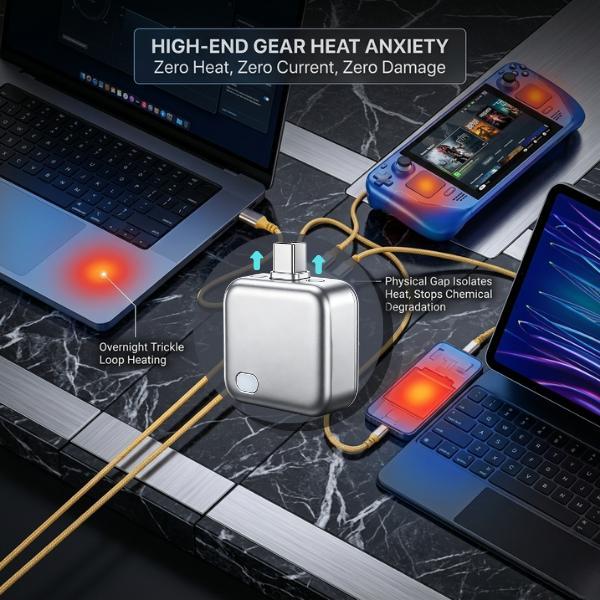 Adaptador de carga inteligente con parada automática de 140 W