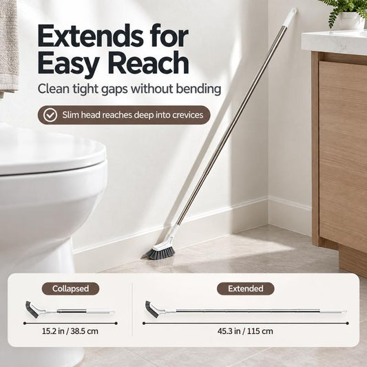 Telescopic Long Handle Crevice Cleaning Brush