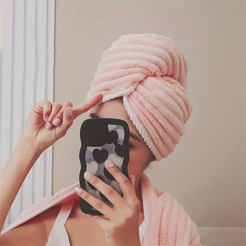 Set de 3 toallas de microfibra premium de secado rápido para el cabello