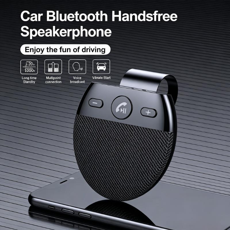 Kit manos libres inalámbrico Bluetooth 5.0 para el parasol del coche