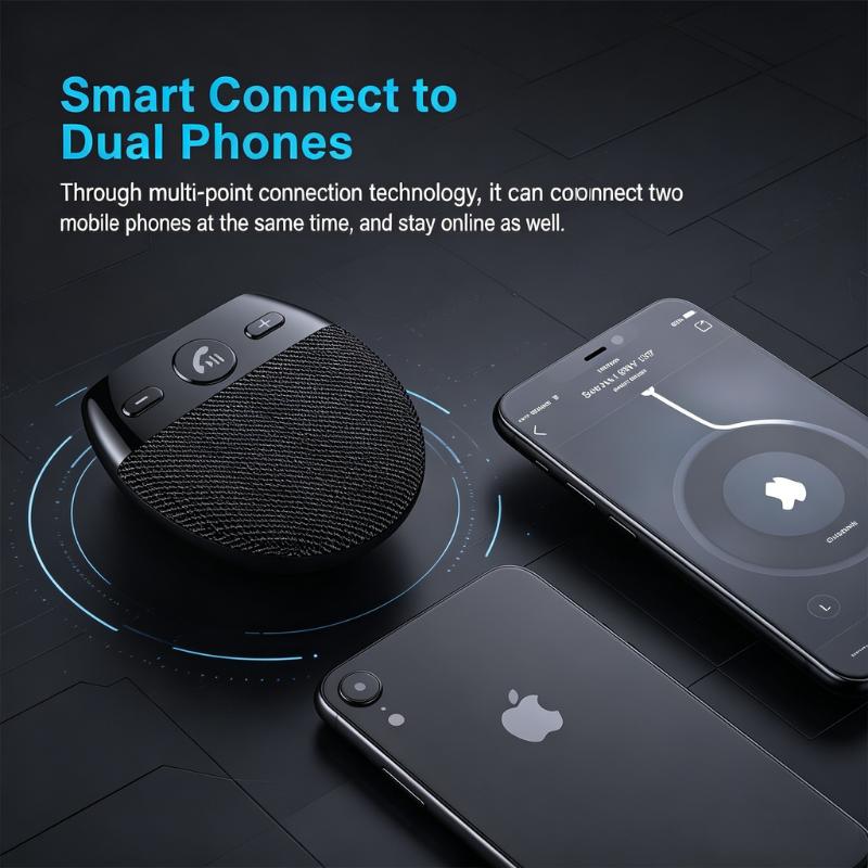 Kit manos libres inalámbrico Bluetooth 5.0 para el parasol del coche
