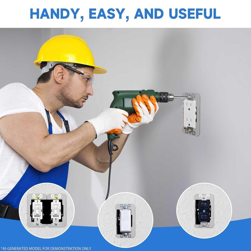 Paquete de 10 espaciadores de placa de pared para enchufes eléctricos
