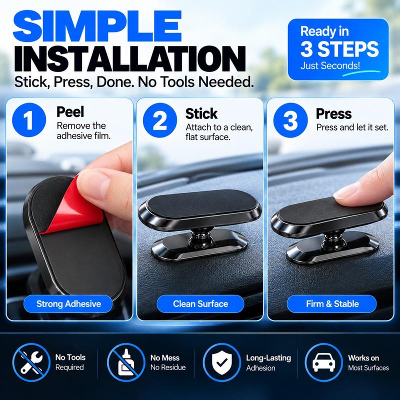 Magnetic Phone Mount for Car Dashboard