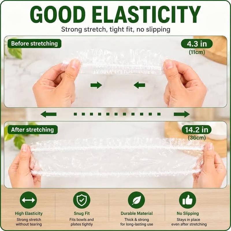 Disposable Elastic Food Storage Covers(100pcs)