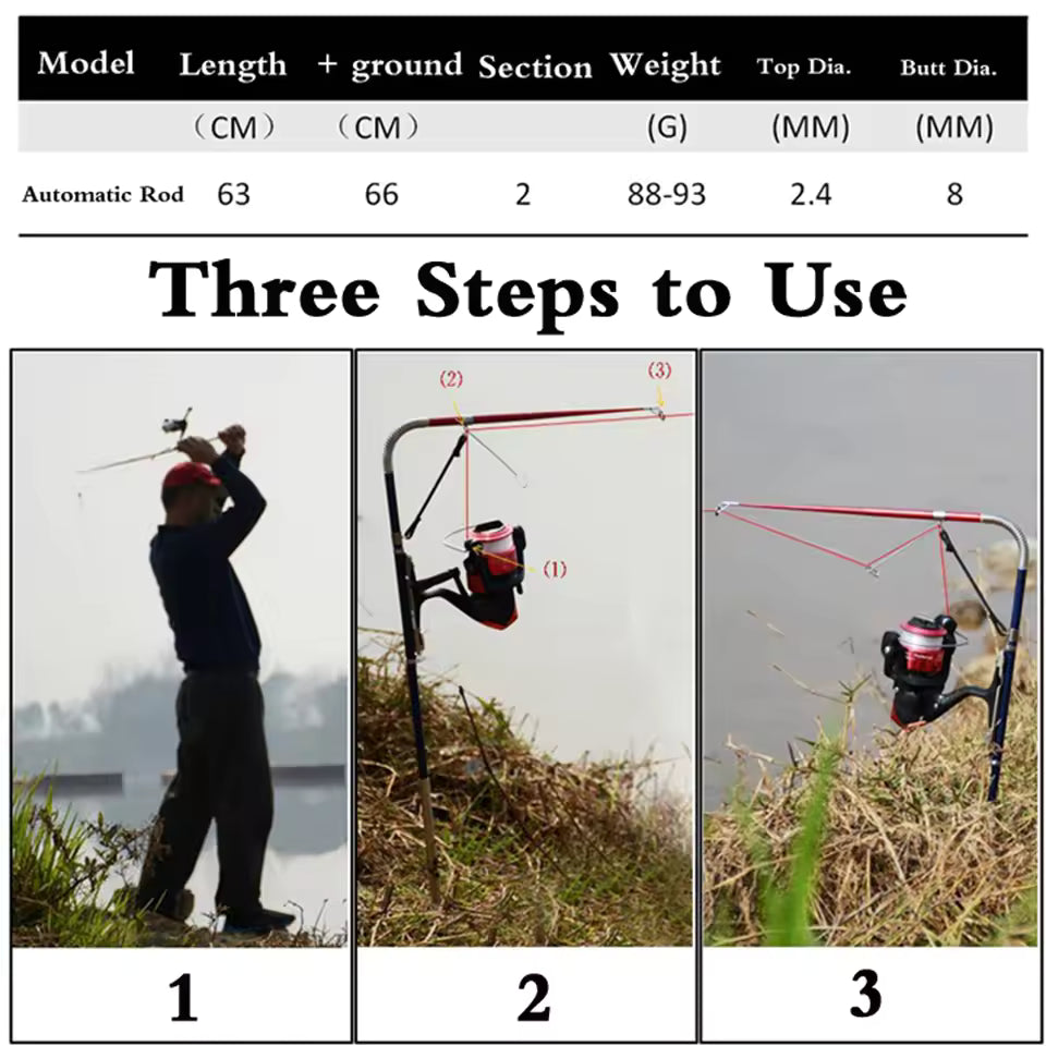 Automatic Fishing Spring Rod