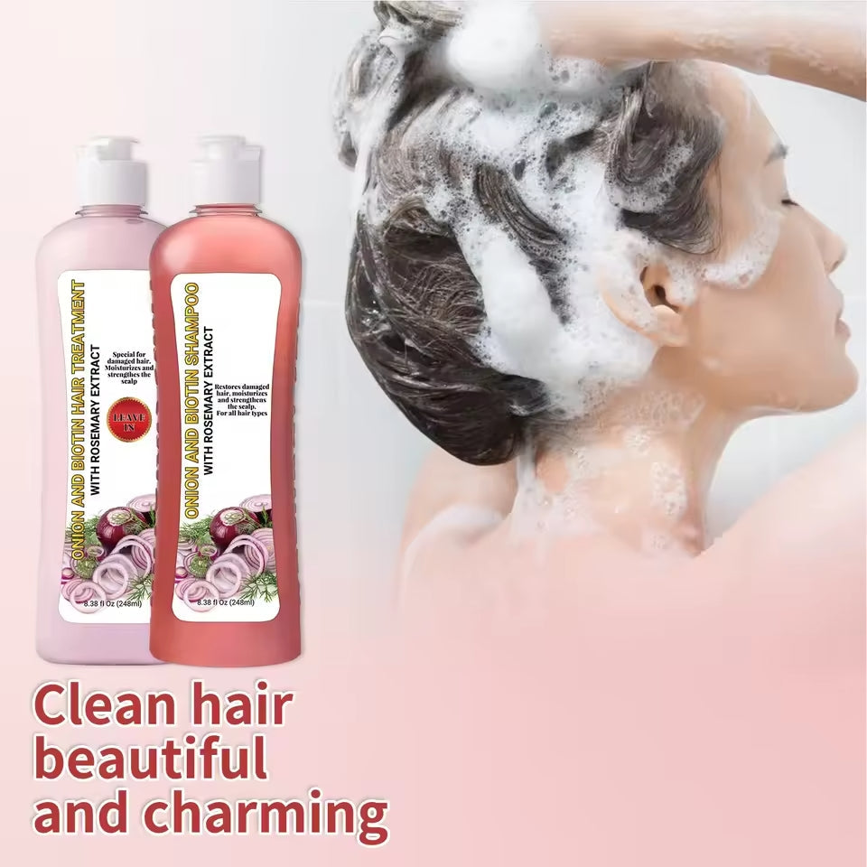 Onion Biotin and Rosemary Shampoo Set
