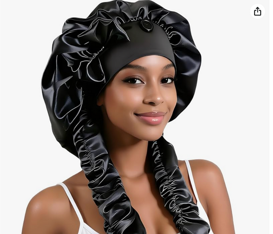 Gorro de satén de doble capa para mujer