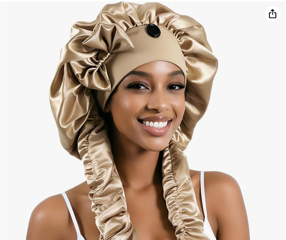 Gorro de satén de doble capa para mujer