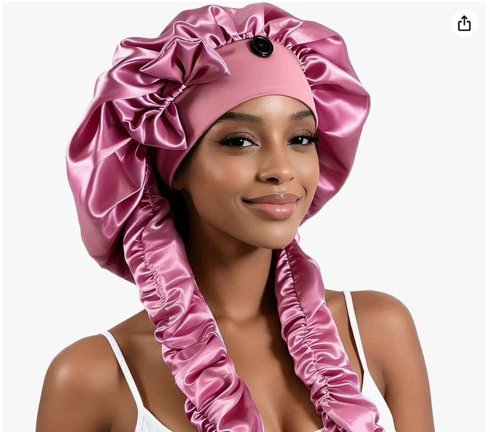 Gorro de satén de doble capa para mujer