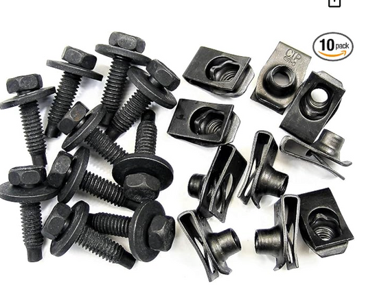 Pernos de carrocería y clips tipo U de Retro-Motive