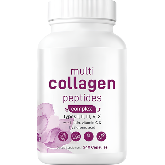 Multi Collagen Pills for Women & Men, 240 Capsules