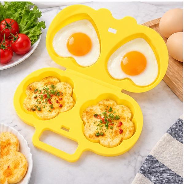 Grey Double Cavity Nonstick Egg Poacher