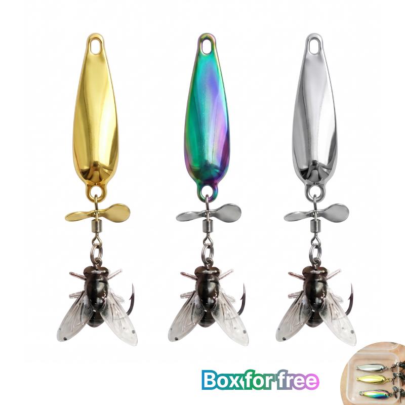 3-Pack Realistic Housefly Spinner Baits