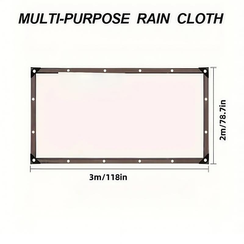 8*10FT PE Heavy-Duty Waterproof Clear Tarps