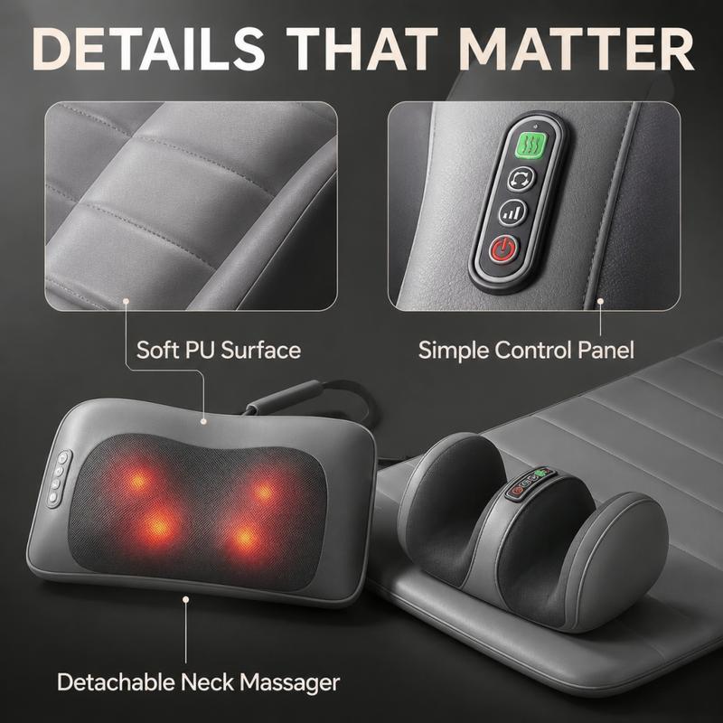 Electric Full Body Massage Mat with Shiatsu Kneading
