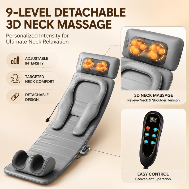 Electric Full Body Massage Mat with Shiatsu Kneading