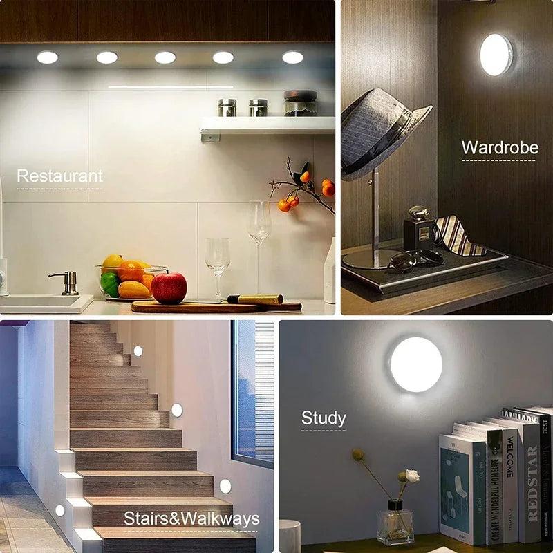 Luz nocturna LED inalámbrica con sensor de movimiento