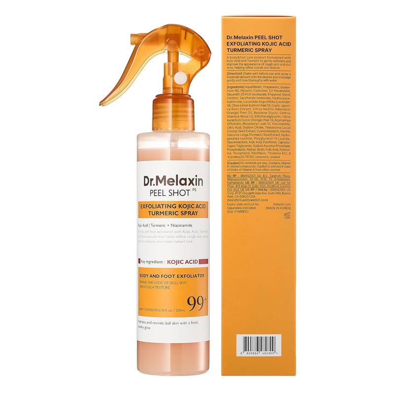 Spray exfoliante para el cuerpo