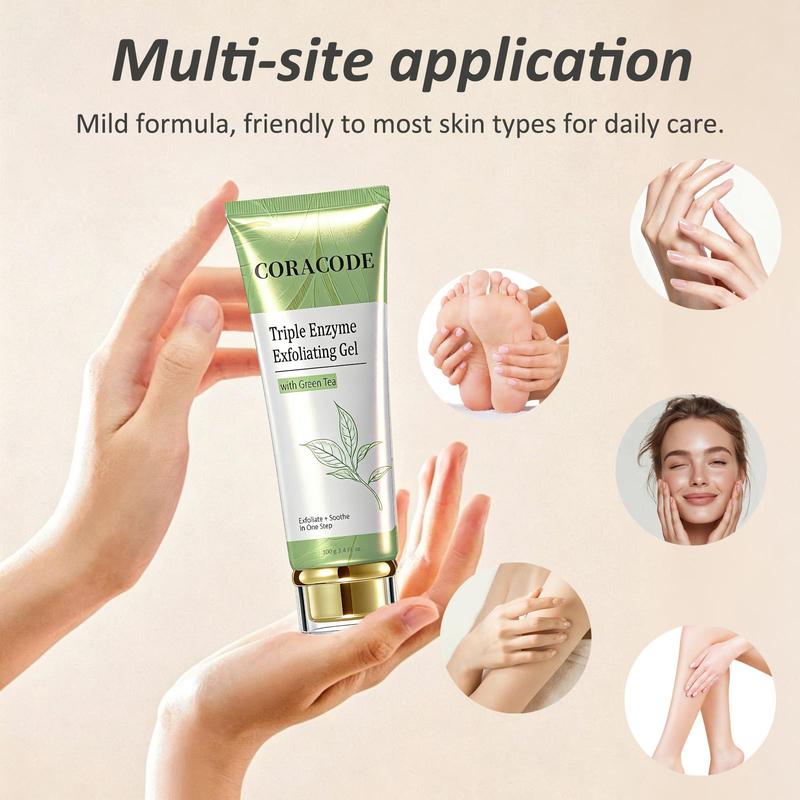 Gel exfoliante de triple enzima
