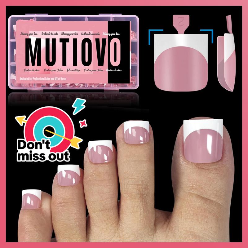 French Toe Nail Tips Press on