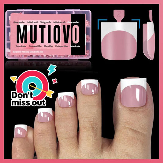 French Toe Nail Tips Press on