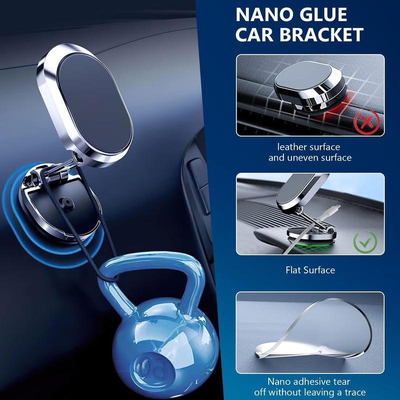 Paquete de soportes magnéticos plegables de aleación para teléfono en el coche