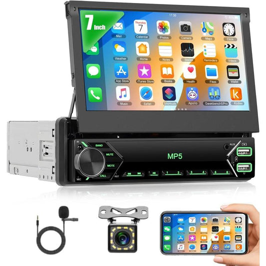 Pantalla táctil abatible de 7 pulgadas (formato Single DIN)