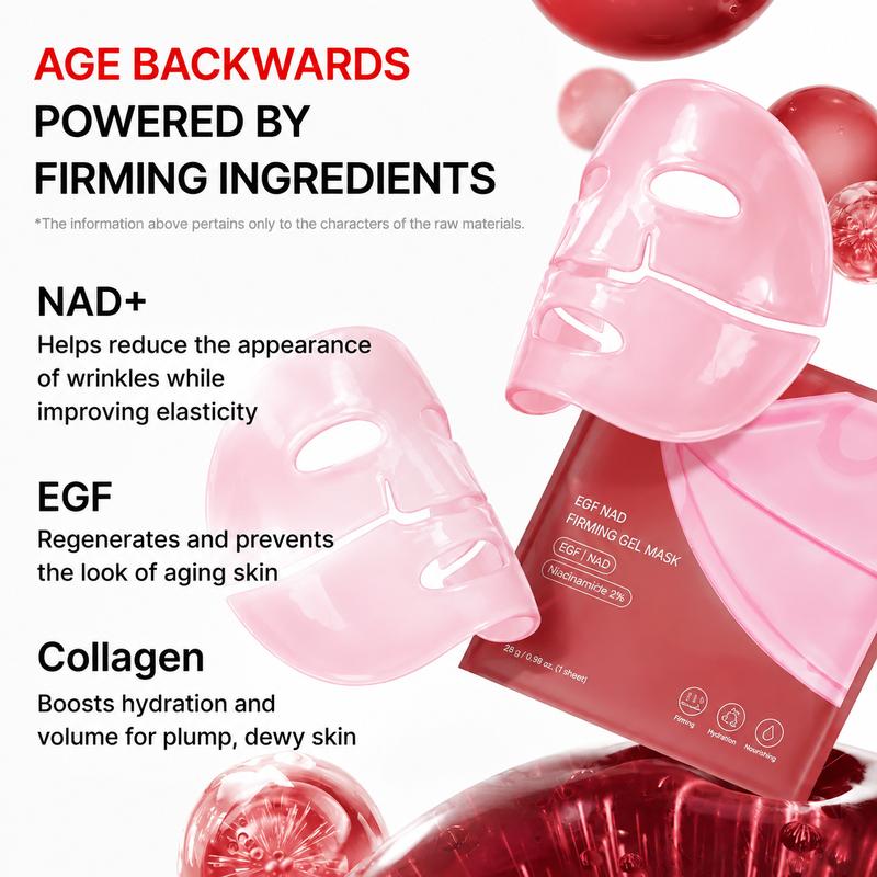 Extracto de NAD+, EGF y colágeno | Sérum reafirmante y mascarilla en gel