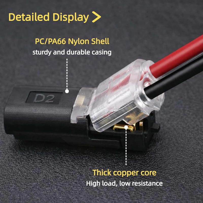 Conector enchufable de doble cable para LED (paquete de 20 unidades)