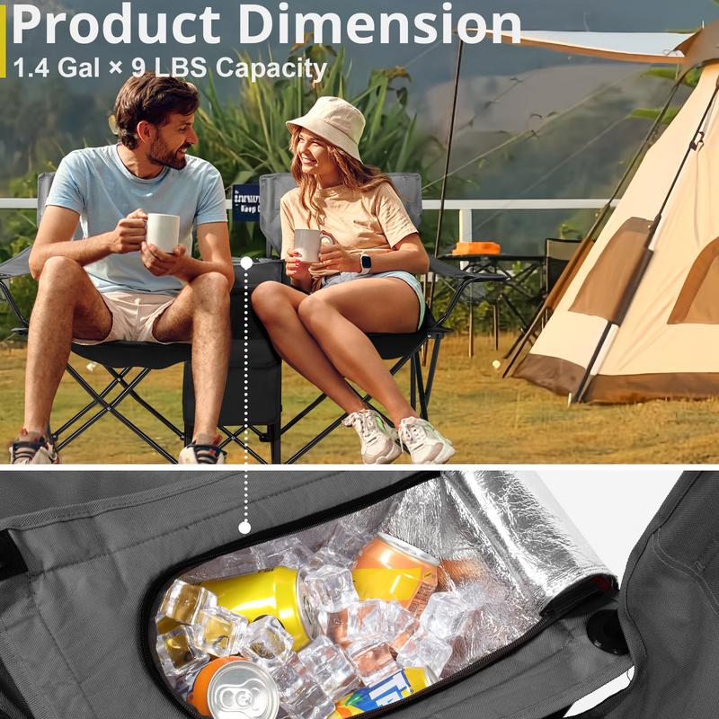 Mobiliario de camping: Silla plegable portátil de dos plazas