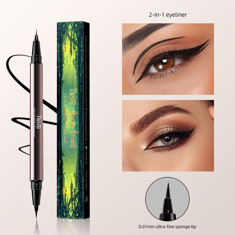 Delineador de ojos resistente al agua de doble punta 2 en 1