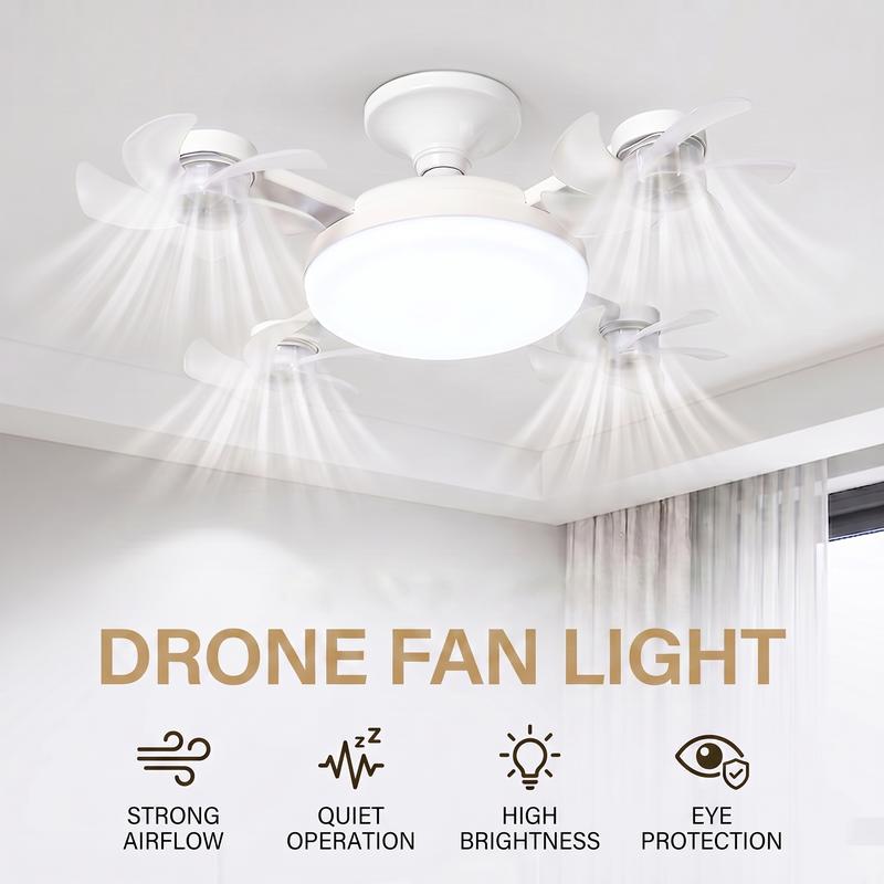 Foldable LED Ceiling Fan Light with Remote Control