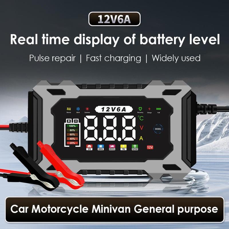 Cargador de baterías inteligente de 12 V y 6 A