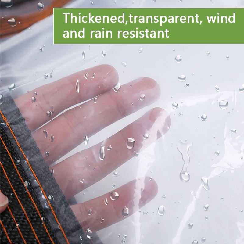 Lona transparente impermeable de alta resistencia con ojales 7ft x 11ft